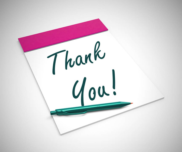 Mensaje de agradecimiento significa mucho agradecido y con gratitud - 3d enfermo
 - Foto, imagen