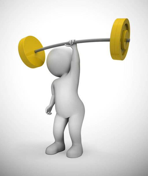 Sollevamento pesi in palestra facendo esercizio e un corpo forte - 3
 - Foto, immagini