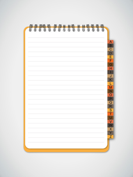 Cuaderno con marcador
 - Vector, Imagen