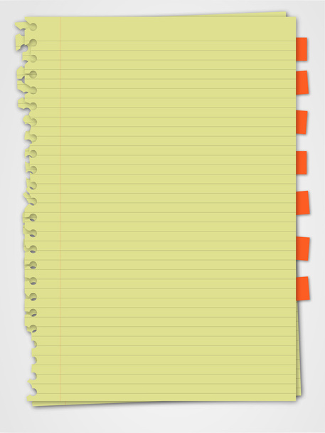 Papel de cuaderno - Vector, Imagen