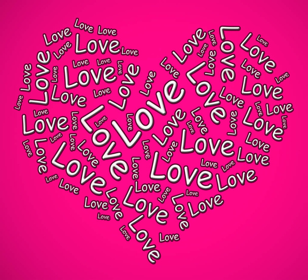 Love concept icon significa che ti adoro e sono tuo - Illustrazione 3d
 - Foto, immagini