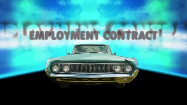 Δρόμος Υπογράψτε την κατεύθυνση για τη σύμβαση εργασίας - Πλάνα, βίντεο
