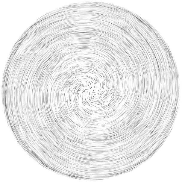 Detailní krouhací prvek, spirála. Whirlpool, efekt vrtoje. Kruhové, rotační shlukové čáry. Točí radiální paprsky. Spirála, abstraktní tvar - Vektor, obrázek