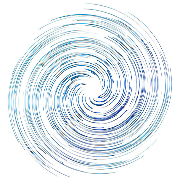 Abstract spiral, twist. Radial swirl, twirl curvy, wavy lines element. Circular, concentric loop pattern. Revolve, whirl design. Whirlwind, whirlpool illustration - Vector, imagen