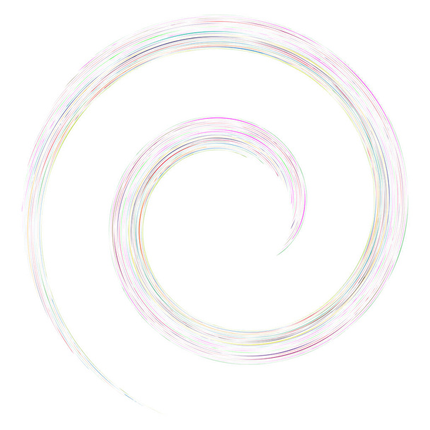Gedetailleerde Kronkel, spiraal element. Whirlpool, zweefmolen effect. Circulaire, roterende burst-lijnen. Whirl radiale spaken. Coil, Kronkel abstracte vorm - Vector, afbeelding