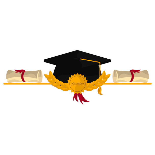Απεικόνιση αντικειμένων αποφοίτησης - Διάνυσμα, εικόνα
