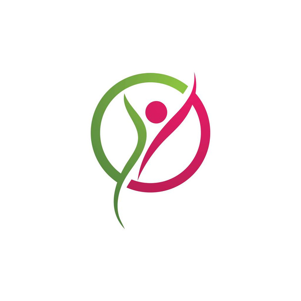 Terve elämä nainen Logo malli
  - Vektori, kuva