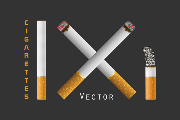 Реалистичные сигареты, векторная иллюстрация, 3D рендер
 - Вектор,изображение