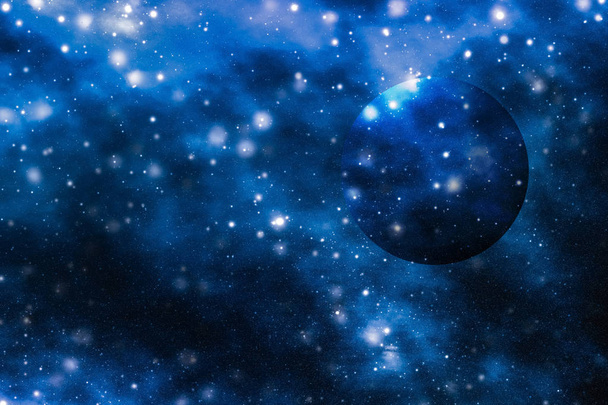 Tähdet, planeetta ja galaksi maailmankaikkeudessa, avaruudessa ja ajassa
 - Valokuva, kuva
