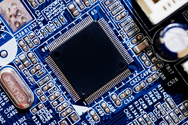 Close up of computer circuit board - Fotó, kép
