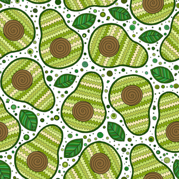 Avocado pattern geometric seamless. - Vector, Imagen