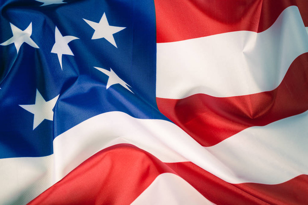 Κοντινό πλάνο αμερικανικής σημαίας - Φωτογραφία, εικόνα