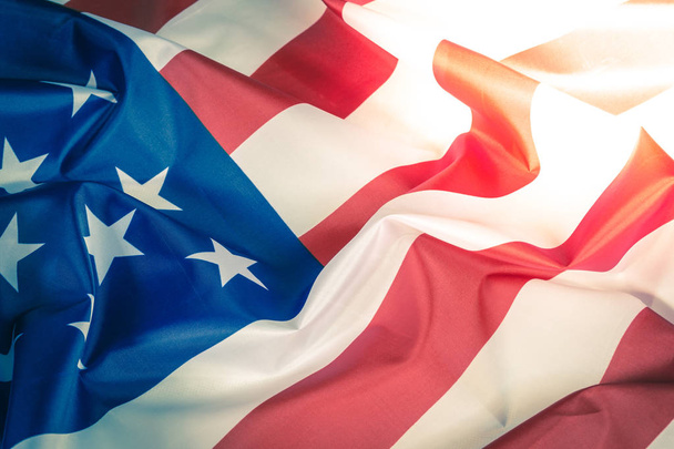 Closeup american flag background - Photo, Image