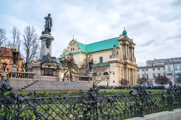 Mickiewicz Monument and Church of the Assumption of the Virgin M - Photo, Image