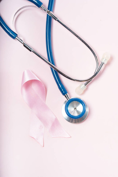 Pink ribbon, symbol of breast cancer awareness - Fotó, kép