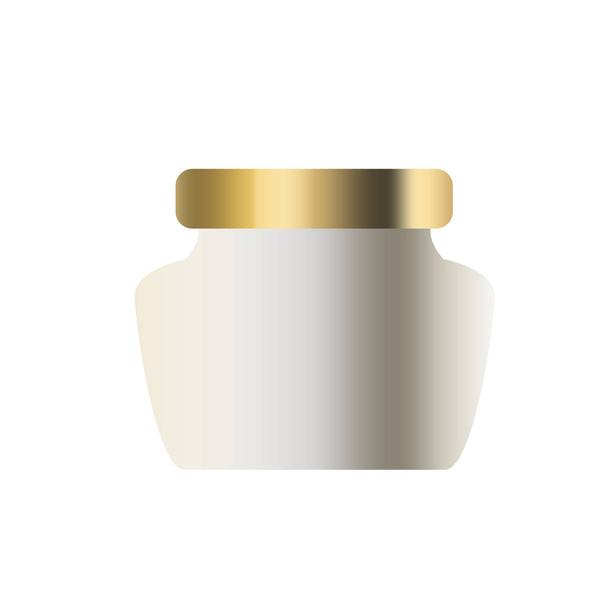 recipiente cosmético de ouro para creme, pó, esfoliação, gel, cera. modelo de mock up embalagem realista
. - Foto, Imagem