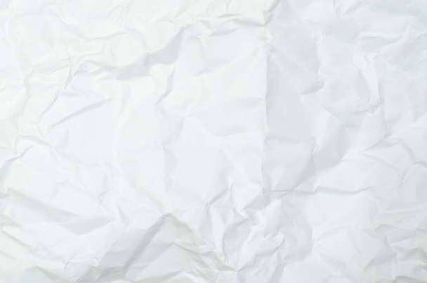 White crumpled paper texture background. creased paper. - Photo, Image