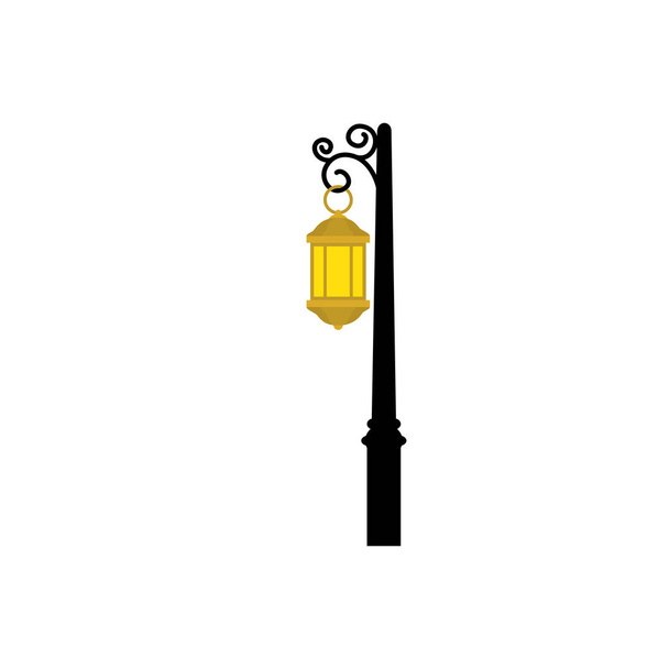 luce della lanterna appesa in icona post isolato
 - Vettoriali, immagini