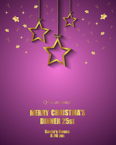 2020 Merry Christmas background for your seasonal invitations, festival posters, greetings cards. - Vector, imagen