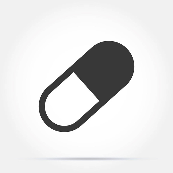 Pill icon in trendy flat style isolated on background. Pill icon page symbol for your web site design Pill icon logo, app, UI. Pill icon Vector illustration, EPS10. - Vector, Image