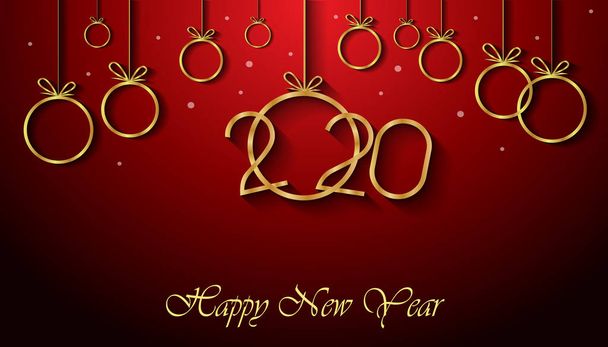 2020 ευτυχισμένο το νέο έτος φόντο για εποχιακές προσκλήσεις σας, εορταστικές αφίσες, ευχετήριες κάρτες. - Διάνυσμα, εικόνα