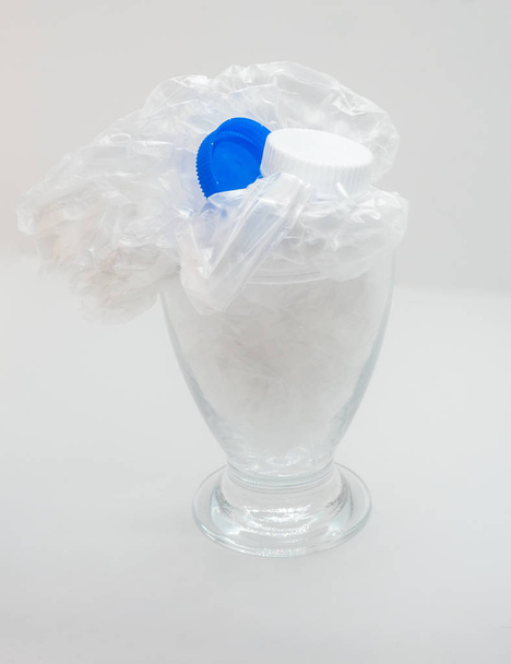Drinking plastic - environmental concept - Photo, Image