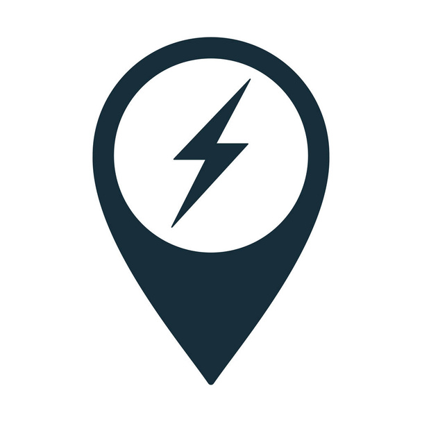 charging plug point pin icon - Vetor, Imagem