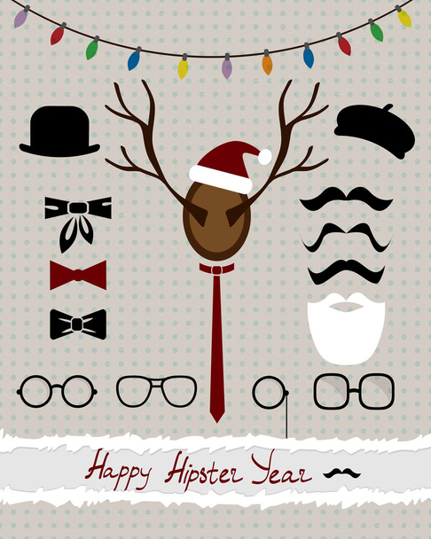 Щасливі hipster рік
 - Вектор, зображення