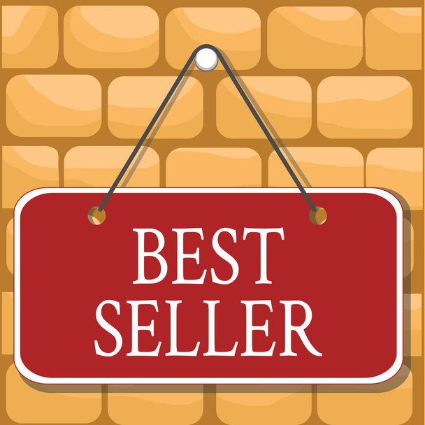 Handwriting text Best Seller. Concept meaning one feature or the perceived benefit good which makes it unique Colored memo reminder empty board blank space attach background rectangle. - Photo, Image