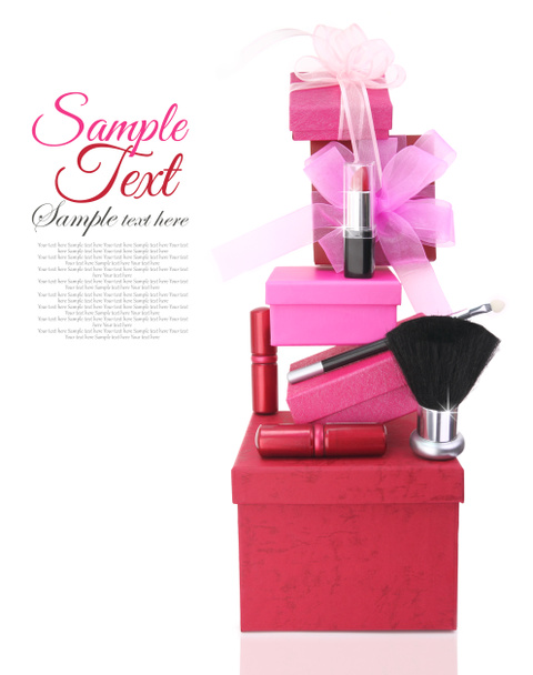 Gift boxes and woman cosmetics - Photo, Image