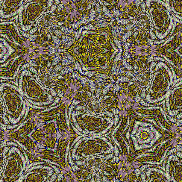 Kendő minta: kortárs antik festett üveg mintát. Mozaik geometriai alakzatok réce és zöld elemekkel - Fotó, kép