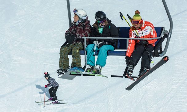 chairlift with people - Photo, Image