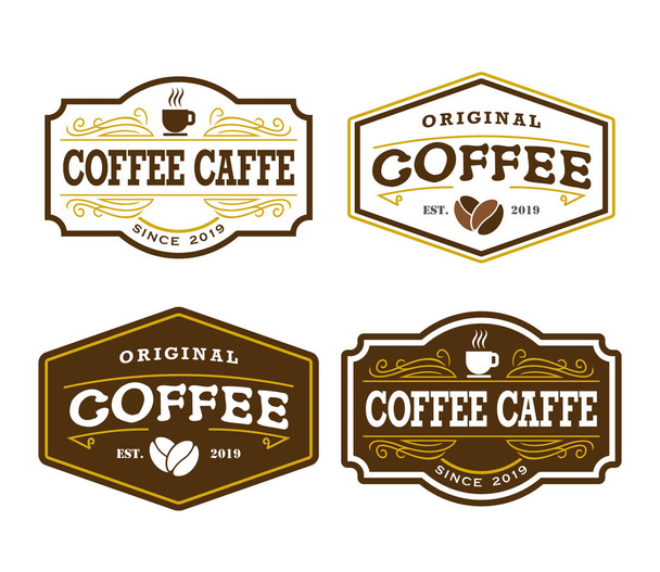 koffie logo, drank logo - Vector, afbeelding