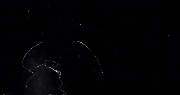 Broken Glass Texture. Isolated Realistic Cracked - Footage, Video