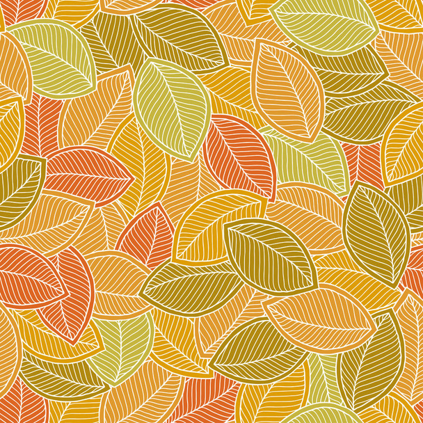 Soft seamless pattern of leaves. - Vector, Image