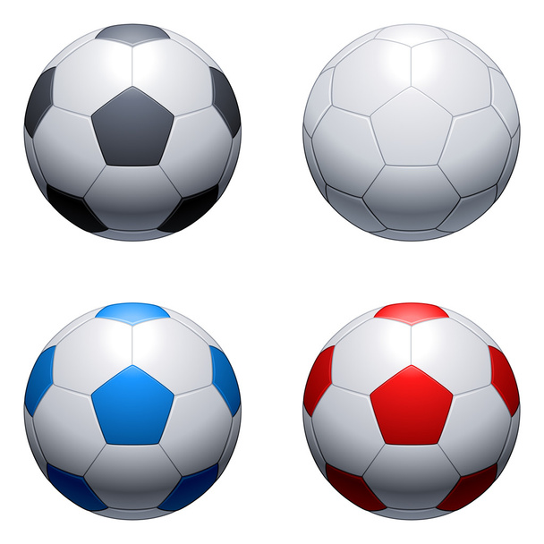 Soccer balls. - Vektor, kép