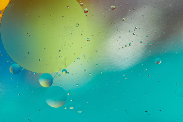 Abstracte molecuul sctructure. Water bubbels. Macro-opname van lucht of molecuul. Abstracte ruimte achtergrond. - Foto, afbeelding