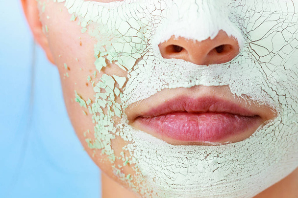 Girl with mud mask on face - Zdjęcie, obraz