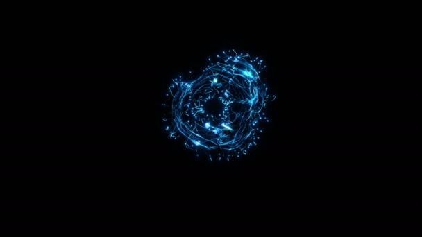 Tunel cyfrowy niebieski neuronowe sieć streszczenie sztuczna inteligencja - Materiał filmowy, wideo