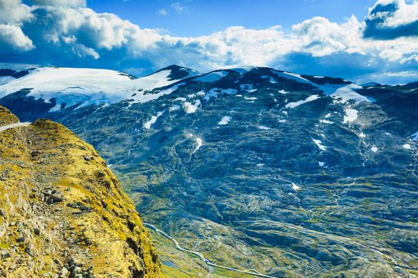 Mountains view from Dalsnibba viewpoint, Norway - Φωτογραφία, εικόνα