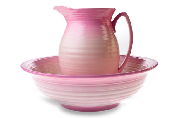 Pink jug and bowl - Photo, Image