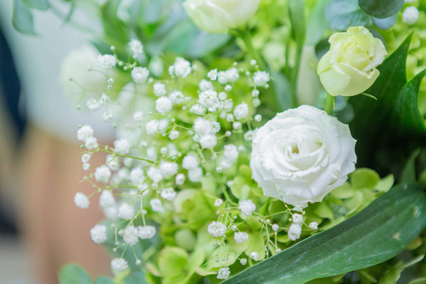 λευκό τριαντάφυλλο μπουκέτο  - Φωτογραφία, εικόνα