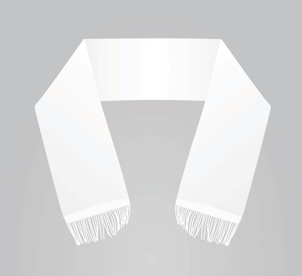 白いスカーフテンプレート。ベクトルイラストレーション - ベクター画像