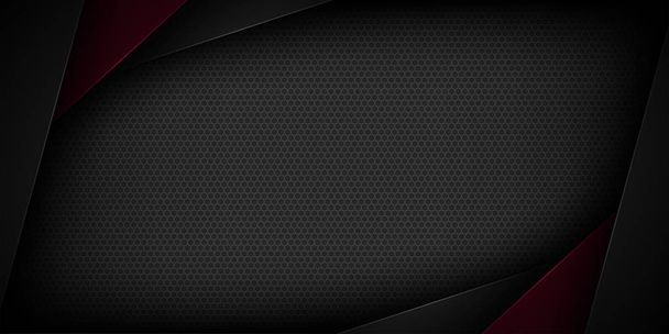Black abstract vector background with overlapping characteristics. - Vecteur, image