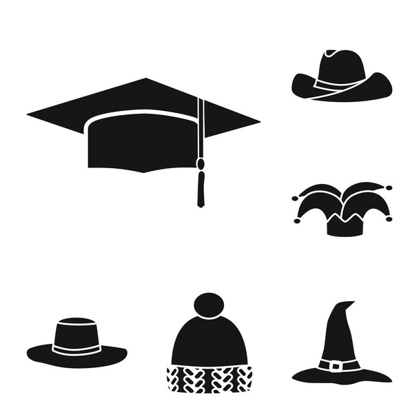 Vector illustration of beanie and beret symbol. Collection of beanie and napper stock vector illustration. - Vektor, obrázek