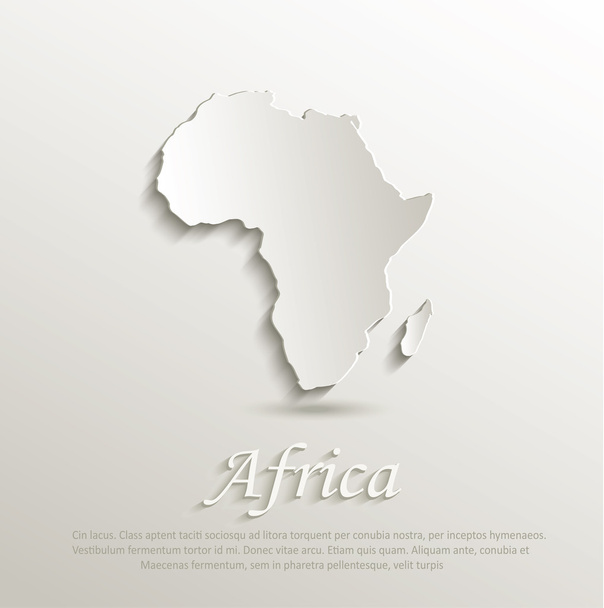 διανυσματικά Αφρική χάρτη κάρτα χαρτί 3d - Διάνυσμα, εικόνα