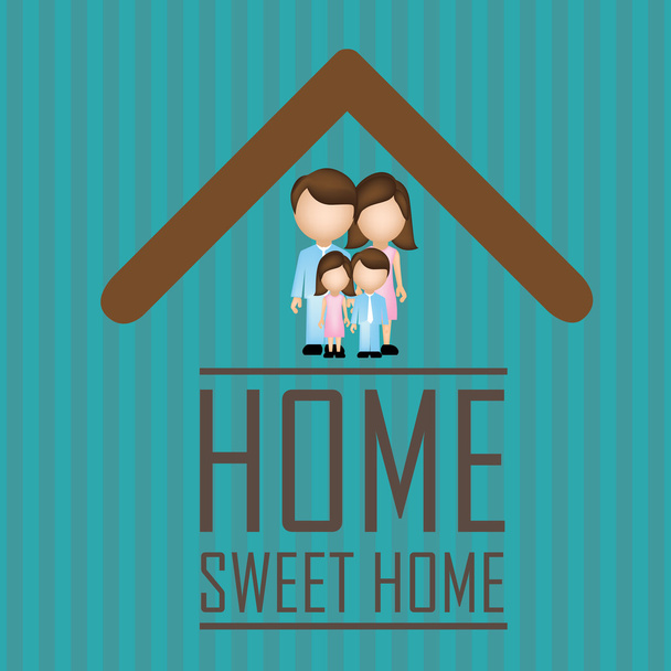 sweet home - Vector, Image