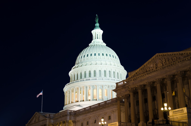 US Capitol kupola, éjjel - Fotó, kép