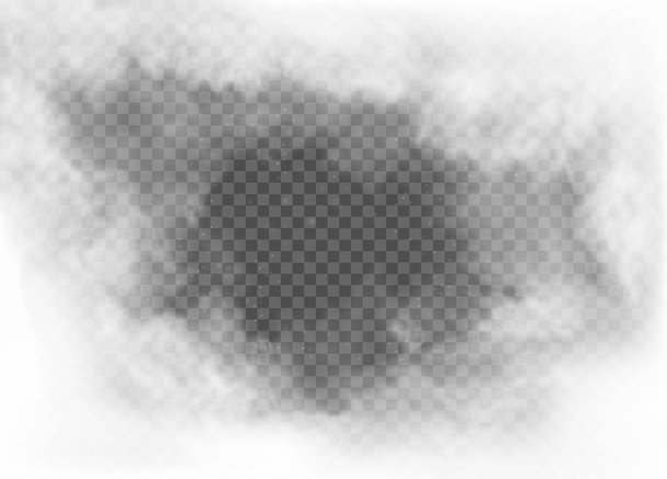 透明な背景に隔離された霧と煙 - ベクター画像