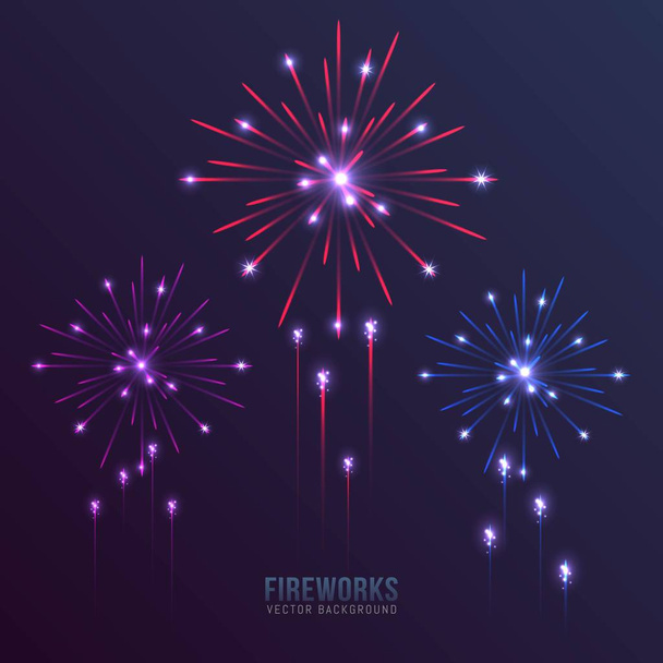 Efekt vektorového světla Fireworks - Vektor, obrázek
